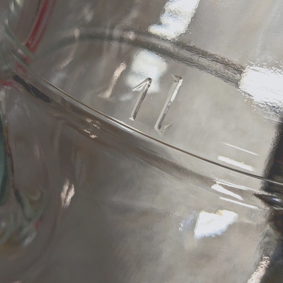 Vtg Heineken Beer Mug with Holland Logo & Red Star Heavy Clear Glass 1L, 33.8oz - Picture 3 of 3